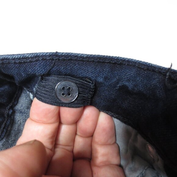 NWT STEVE’S JEANS boys DARK DENIM stretch SLIM FIT retro EMBROIDERED blue SIZE 7 - Picture 8 of 14